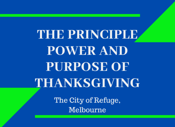 The Principle, Power and Purpose of Thanksgiving